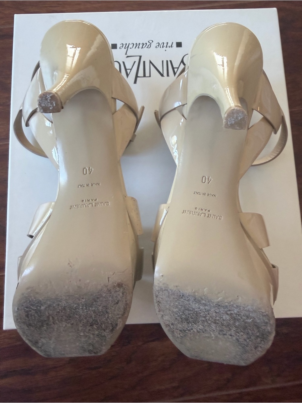 Saint Laurent Tribute Platform Sandals in Patent Leather Size 40 - Picture 4 of 8